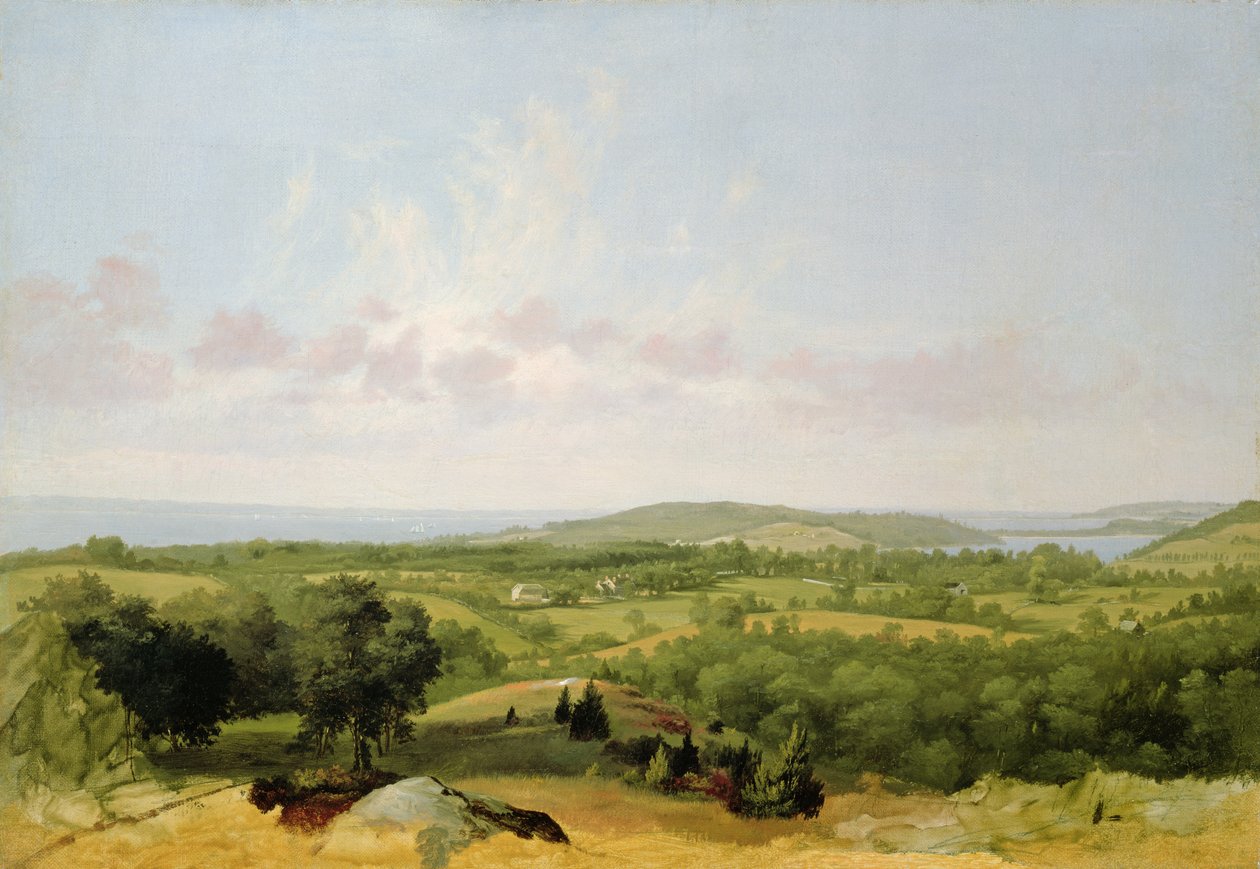 Vy över Narragansett Bay, nära Warwick, Rhode Island av David Johnson
