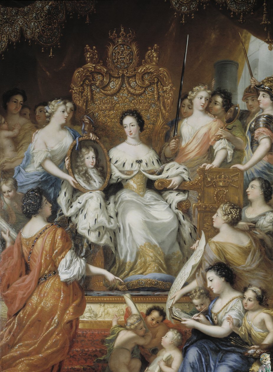 Allegori över Ulrique Eleonores regentskap av Danmark och Norge, ren gemål av Suede Finland - Allegori över Ulrika Eleonoras regentskap av Sverige (1656-1693), av Ehrenstrahl, David Kloecker (1629-1698). Olja på duk, slutet av 1600-talet .. National av David Klöcker Ehrenstrahl