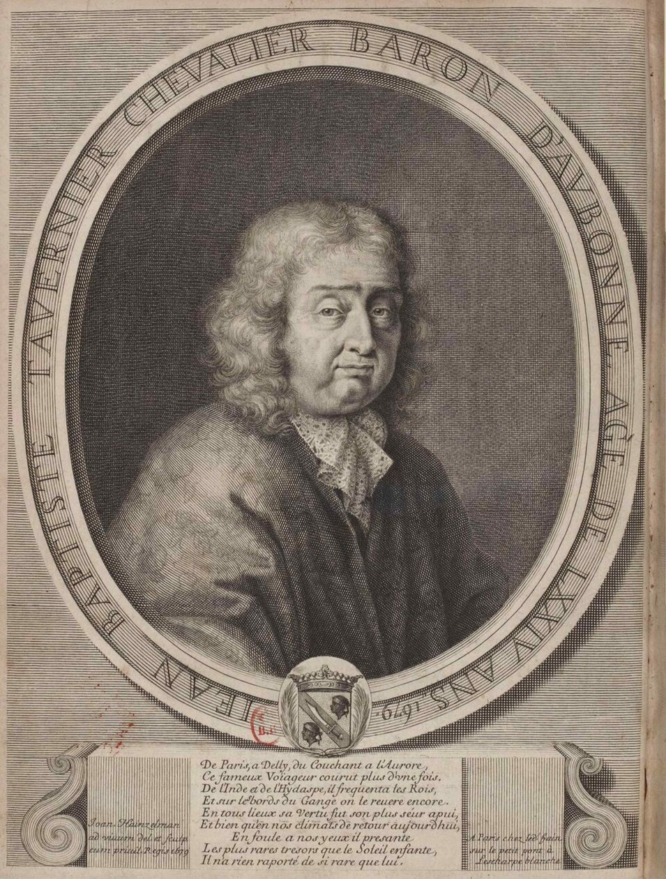Porträtt av Jean-Baptiste Tavernier (1605-1689) av David Klöcker Ehrenstrahl