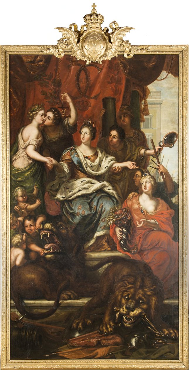 Allegorie über die friedliche Regierung von König Karl XI. av David Klöcker Ehrenstrahl