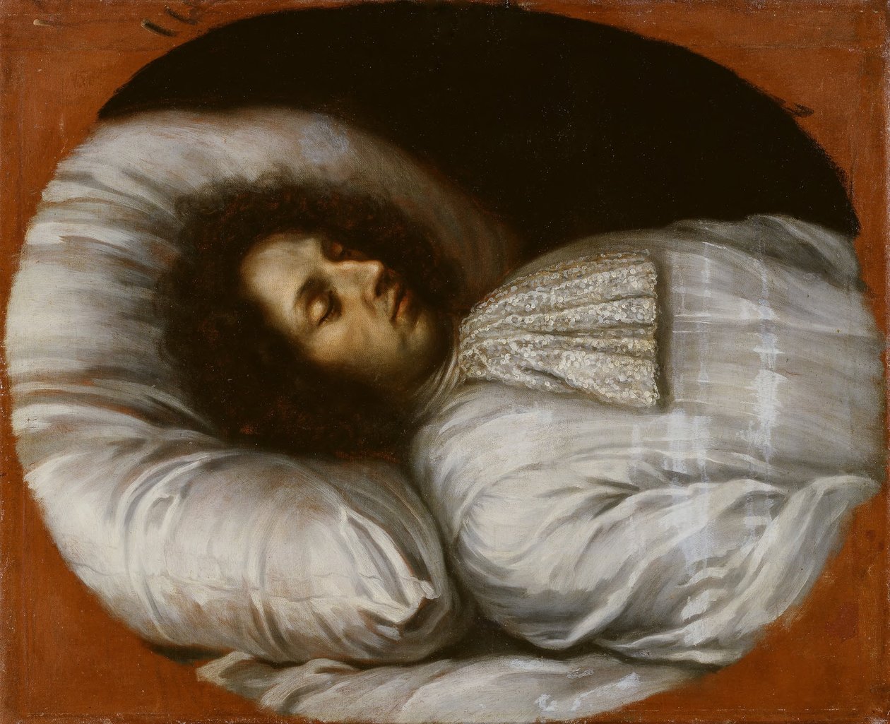 Karl XI (1655–1697), kung av Sverige, palatinkrevis av Zweibrücken, på sin dödsbädd, 1697 av David Klöcker Ehrenstrahl