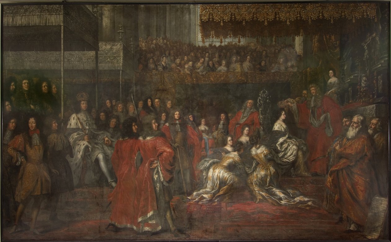 Drottning Ulrika Eleonora den äldres (1656-1693) kröning av David Klöcker Ehrenstrahl