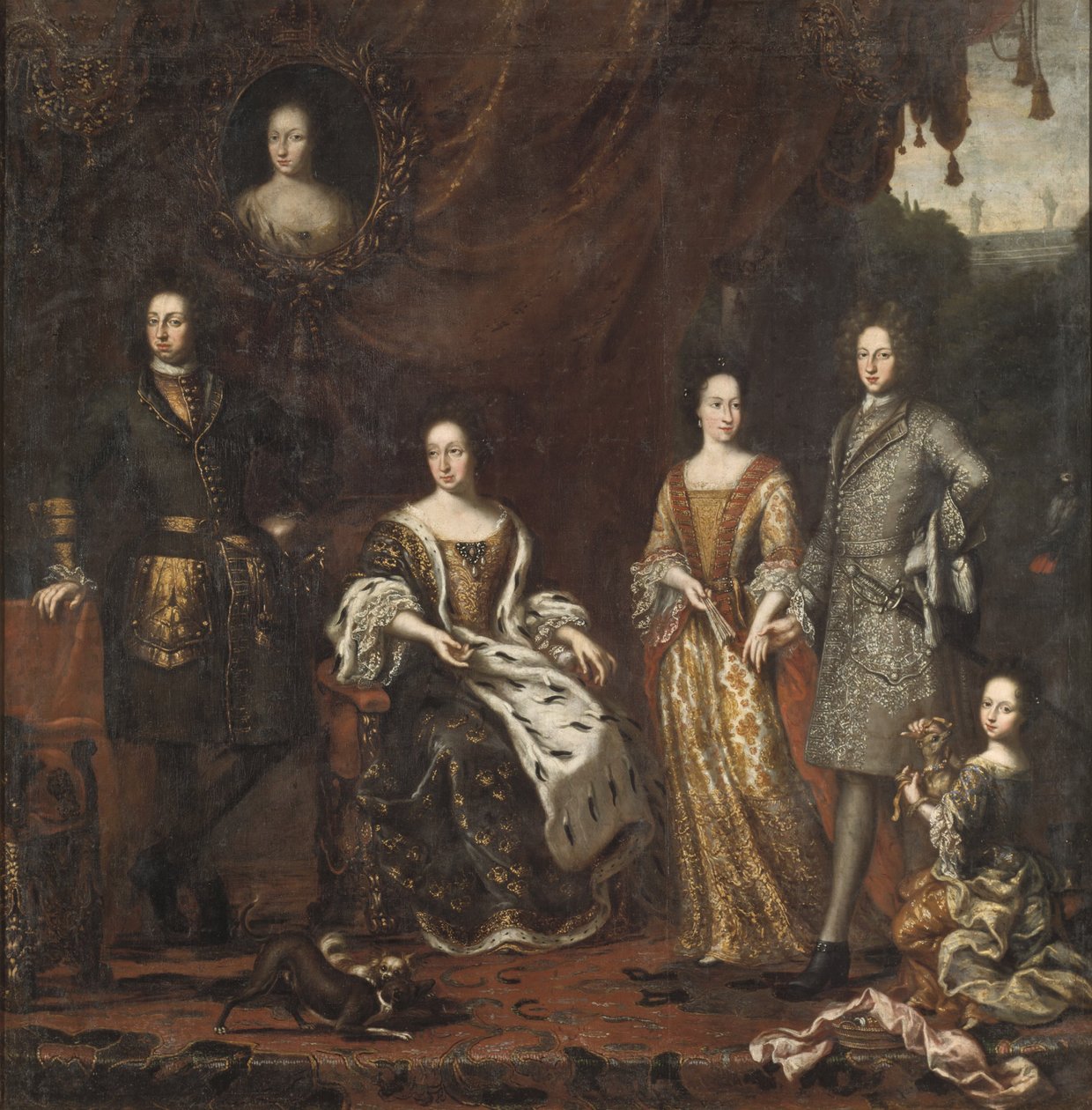 Karl XI konung av Sverige med familj av David Klöcker Ehrenstrahl