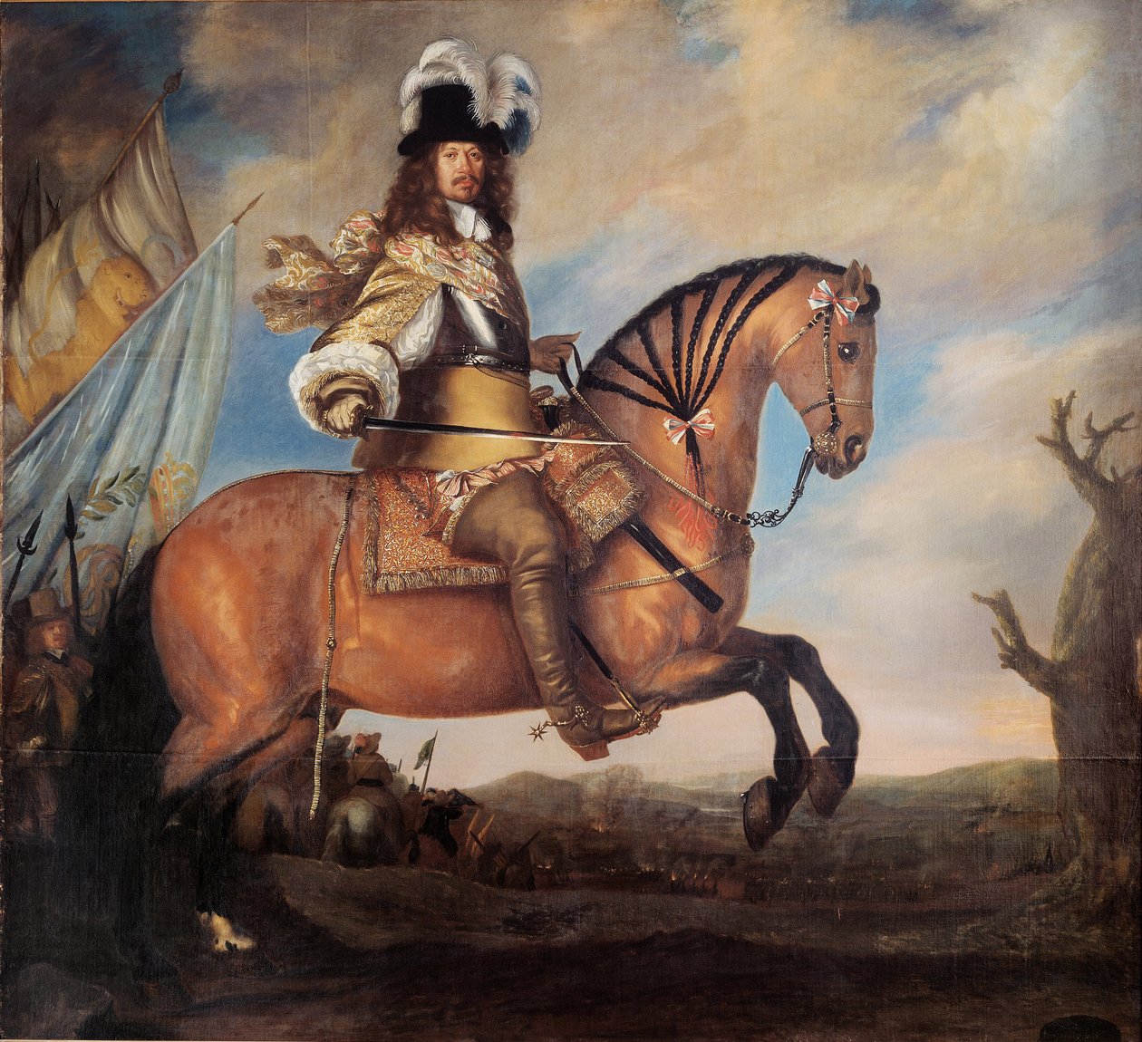 Porträtt av fältmarskalken Carl Gustaf Wrangel 1613-1676, 1652 av David Klöcker Ehrenstrahl