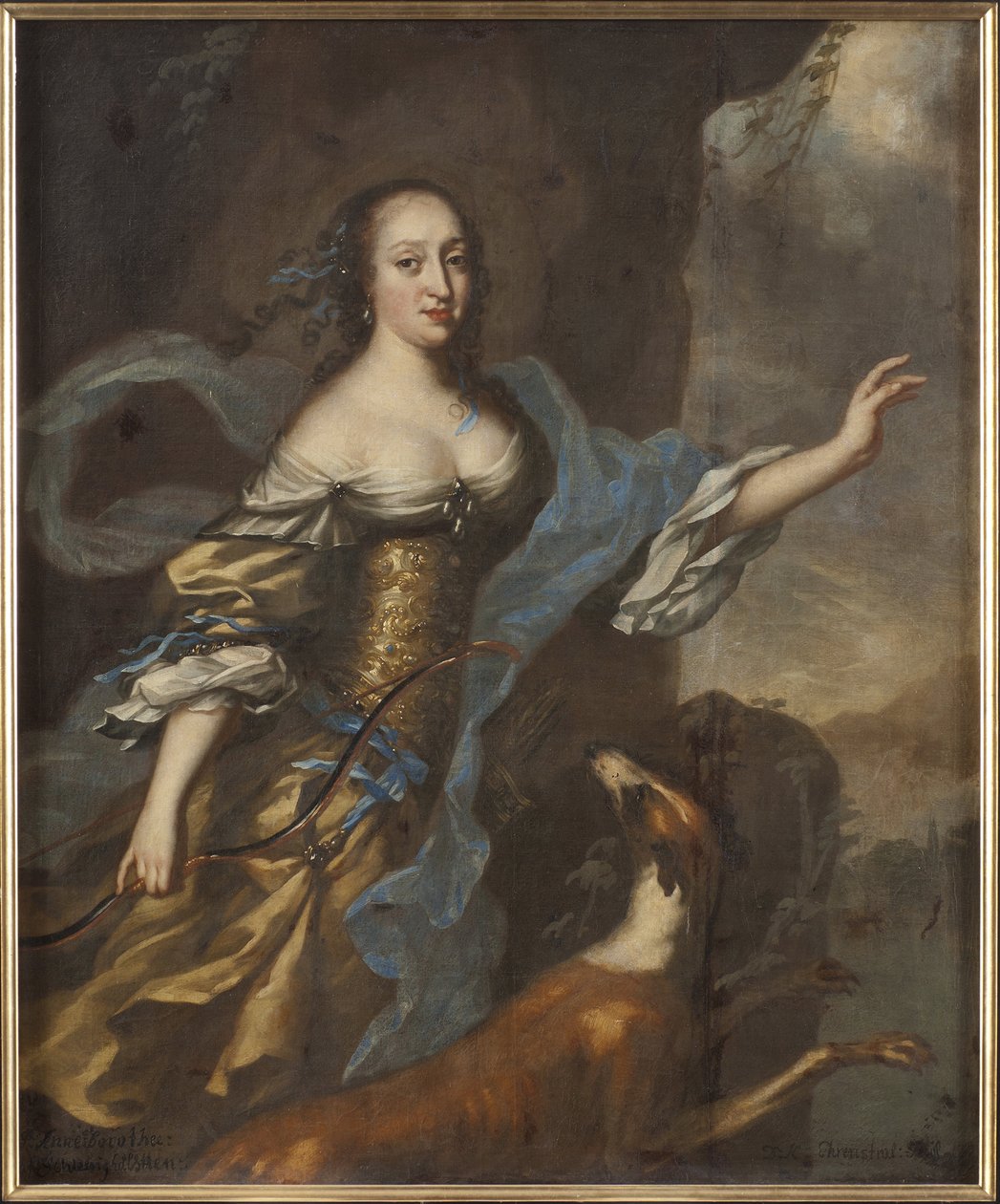 Prinsessan Anne Dorothee de Holstein Gottorp - Porträtt av prinsessan Anna Dorothea av Holstein-Gottorp (1640-1713), av Ehrenstrahl, David Kloecker (1629-1698). Olja på duk. Mått: 146x122 cm. Nationalmuseum Stockholm av David Klöcker Ehrenstrahl