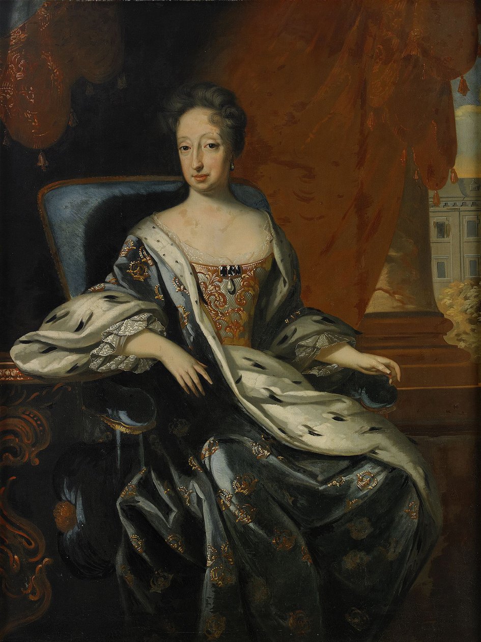 Porträtt av Hedvig Eleonora av Holstein-Gottorp 1636-1715, Sveriges drottning av David Krafft von
