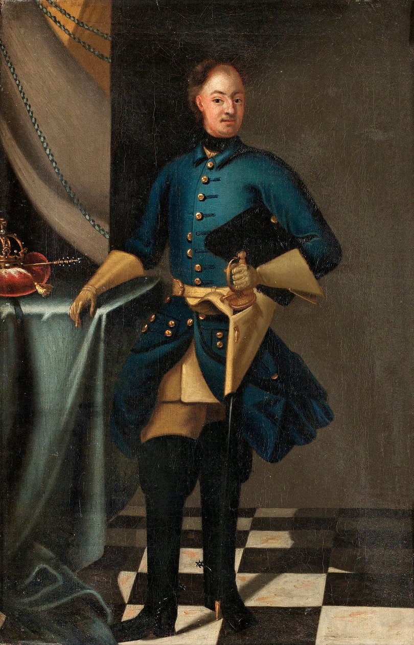 Porträtt av kung Karl XII av Sverige 1682-1718, ca. 1716 av David Krafft von