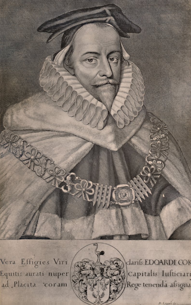 Sir Edward Coke, engelsk advokat, författare och politiker, c1666 1894 av David Loggan