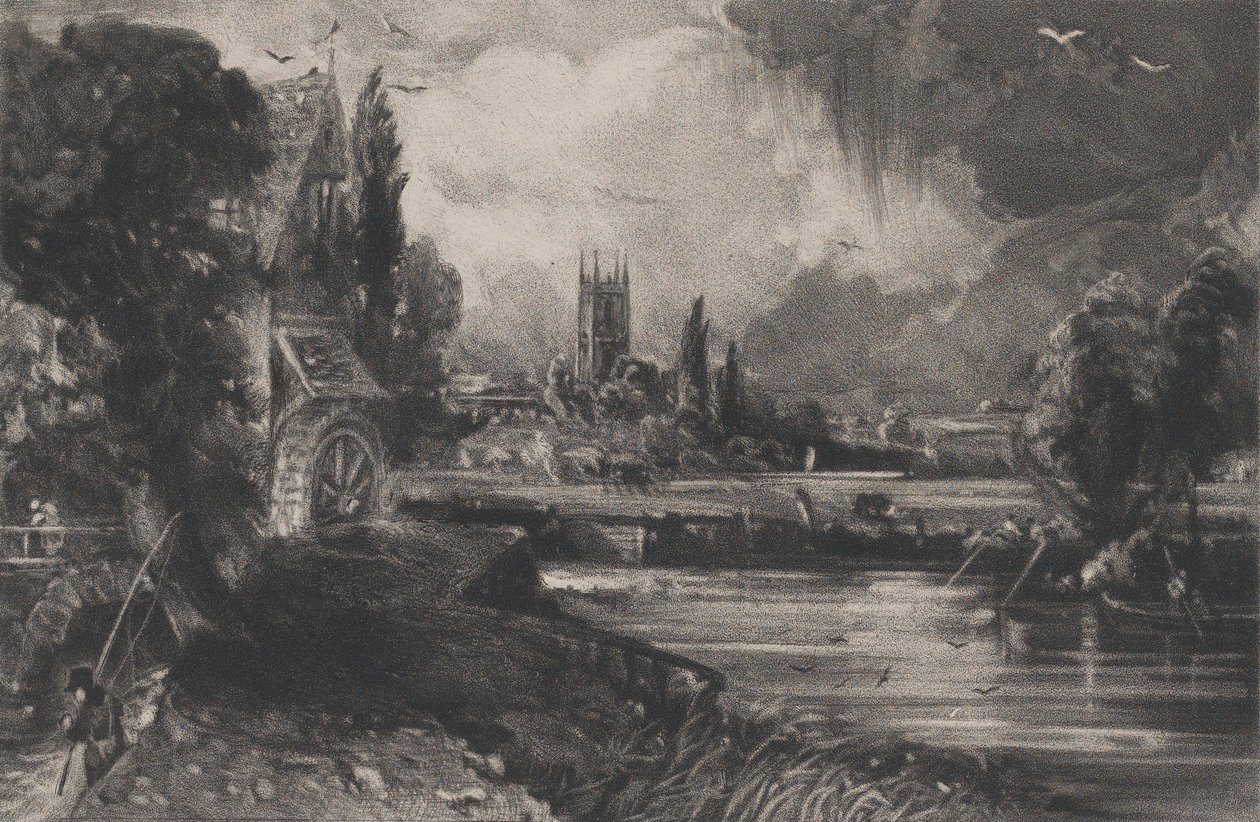 En kvarn, 1832. av David Lucas