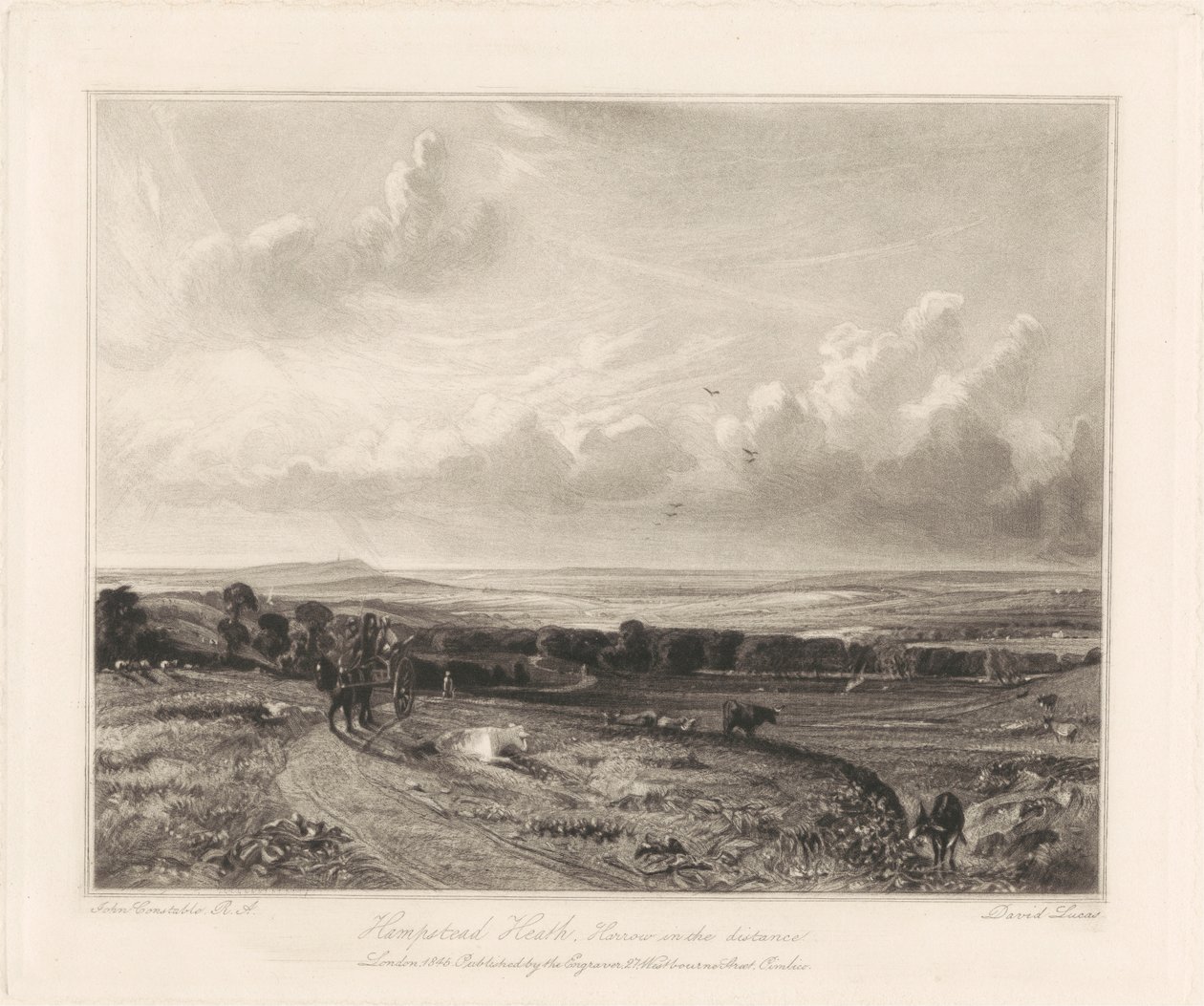 Hampstead Heath, Harrow på avstånd av David Lucas