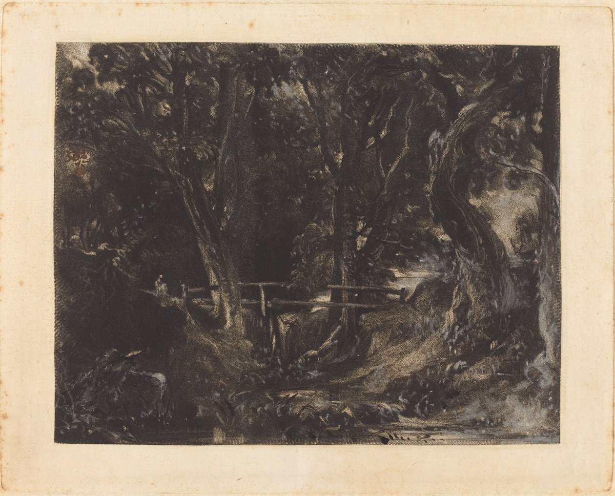 En Dell i Helmingham Park, Suffolk av David Lucas after John Constable