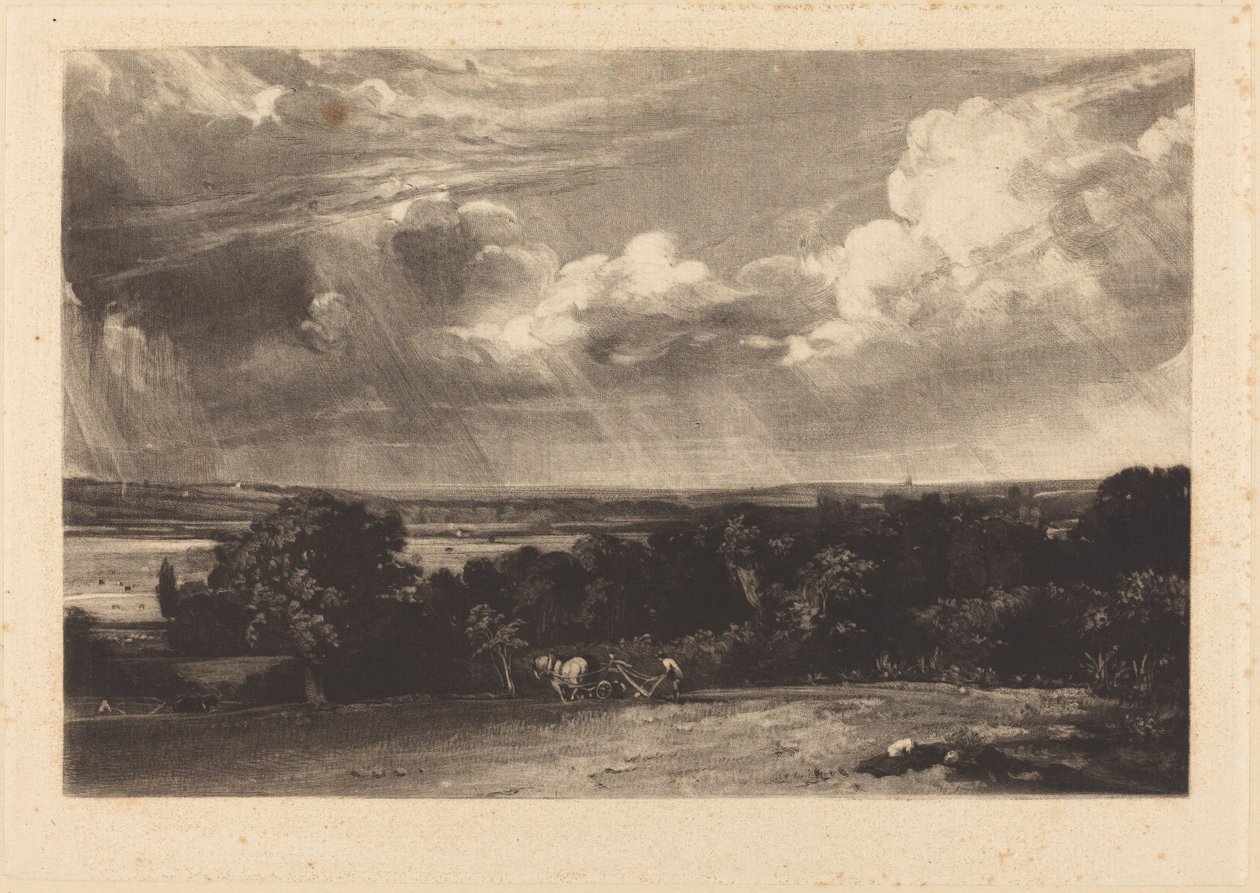 Ett sommarland av David Lucas after John Constable