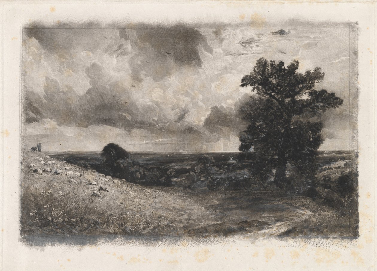 Middag av David Lucas after John Constable