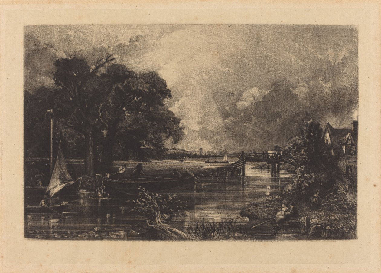 Floden Stour av David Lucas after John Constable
