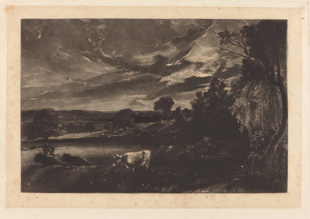 Sommarkväll av David Lucas after John Constable