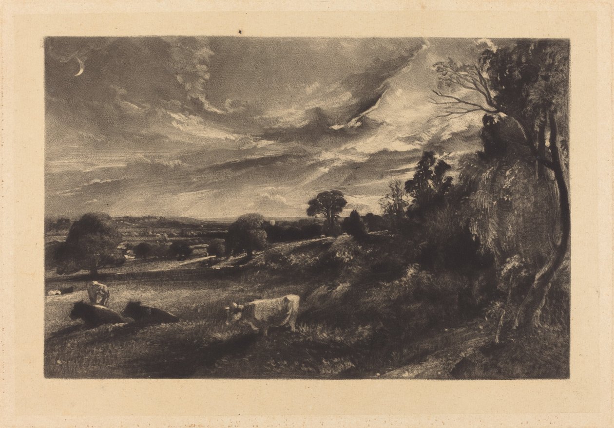 Sommarkväll av David Lucas after John Constable