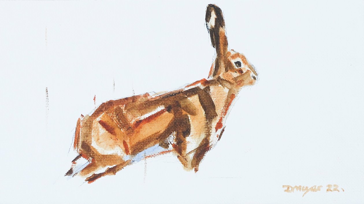 Hare, 2022 (olja på duk) av David Mayer