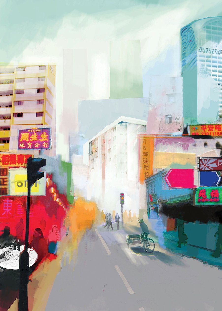 Ett brev från Singapore, 2012, Mixed Media av David McConochie