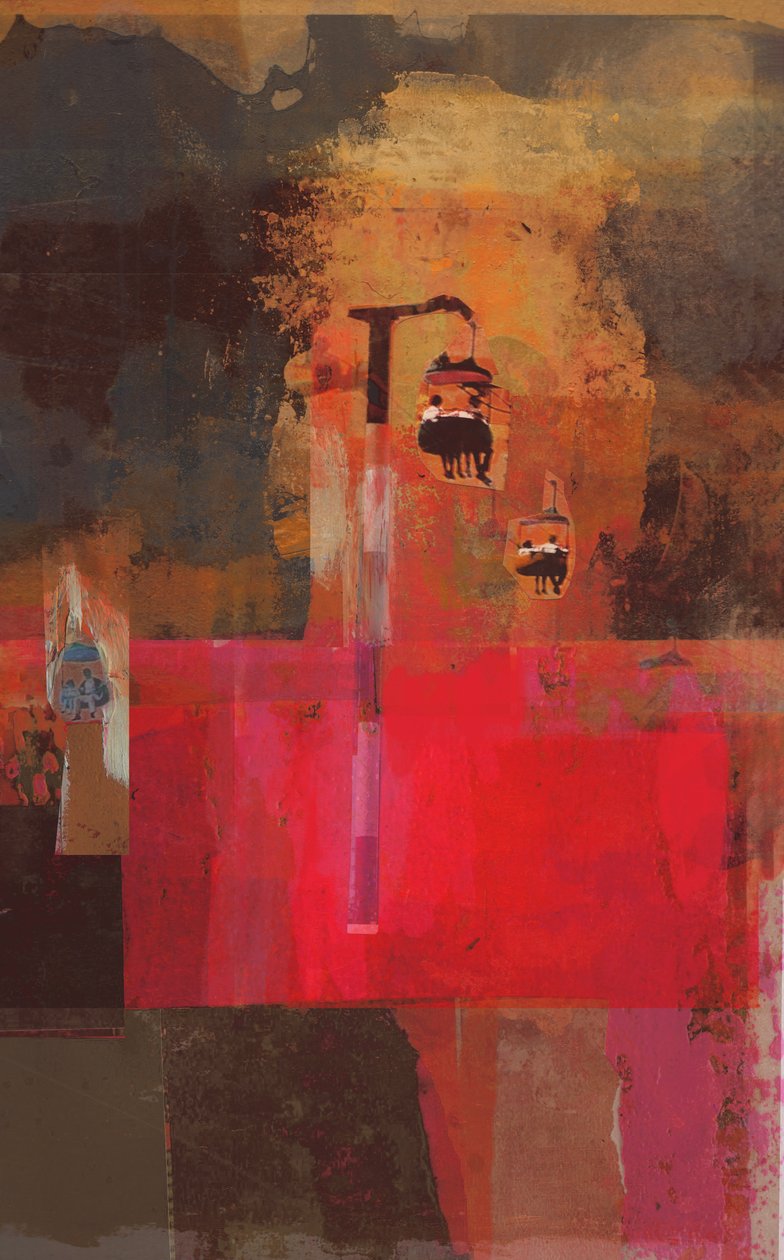 Linbanor, 2014, Collage på papper av David McConochie