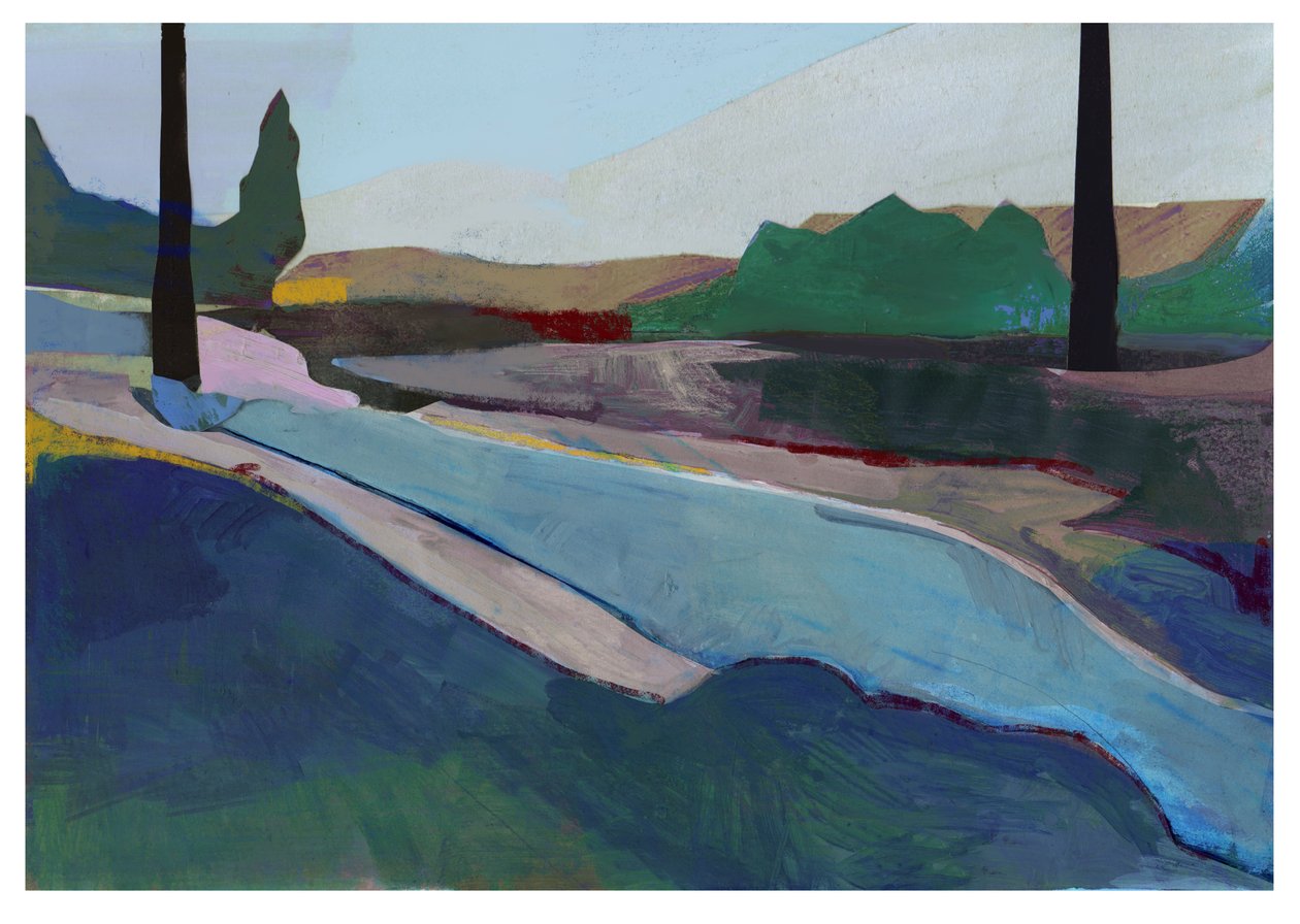 Hitchin Brook, 2023 (blandteknik) av David McConochie