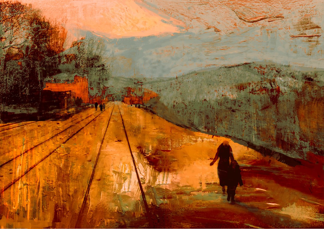 Red Streets, 2017 (målning) av David McConochie