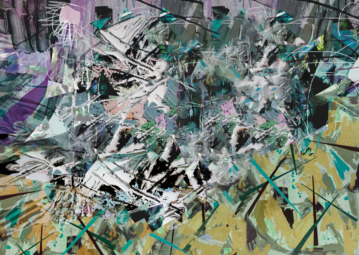 Tanglewood, 2017, Mixed Media on Wood Panel. av David McConochie