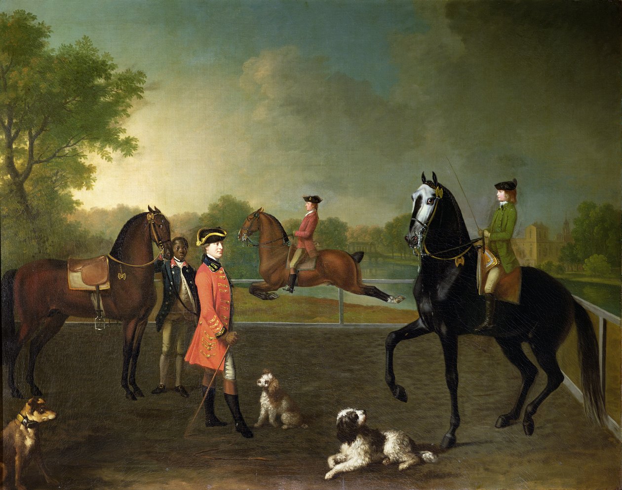 Henry, 10:e earl av Pembroke, och hans son George Augustus, Lord Herbert (1759-1827) av David Morier