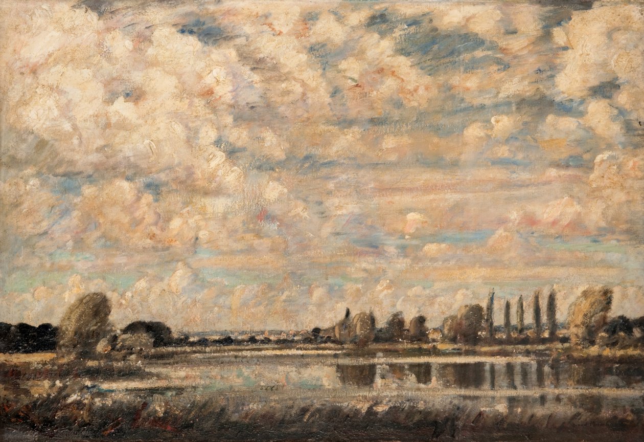 En flodscen (olja på duk) av David Muirhead
