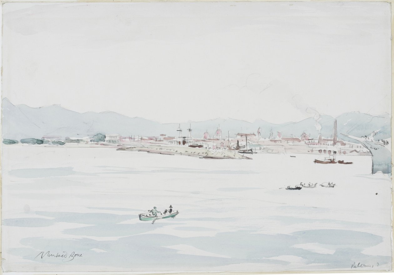 Palermo (blyerts  akvarell på papper) av David Muirhead Bone