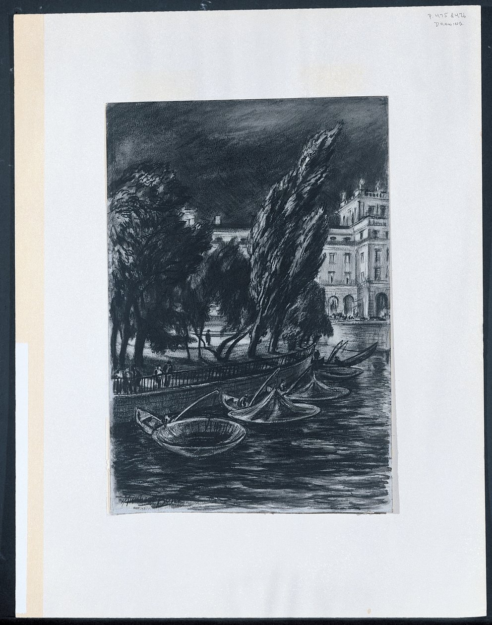 Windy Night, Stockholm av David Muirhead Bone