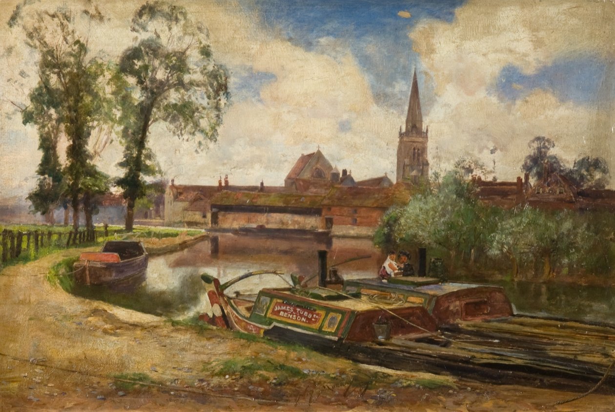 Canal Scene, ca 1887 (olja på duk) av David Murray