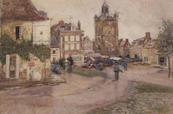 Marknadsdag i Genilly, Frankrike av David Murray
