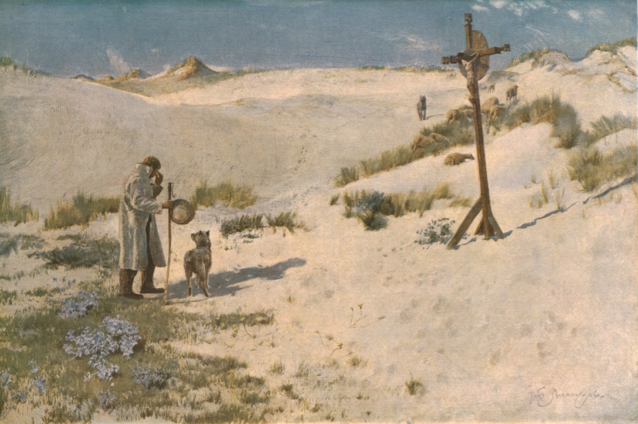 The Cross on the Dunes, sent 1800-tidigt 1900-tal, c1930. av David Murray