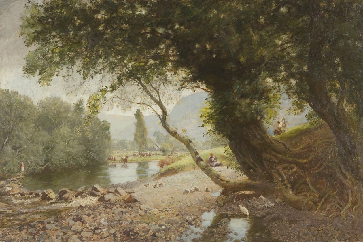 Murgrönan, Eken och Bonnie Birkenträdet, Bettws-y-Coed av David Murray
