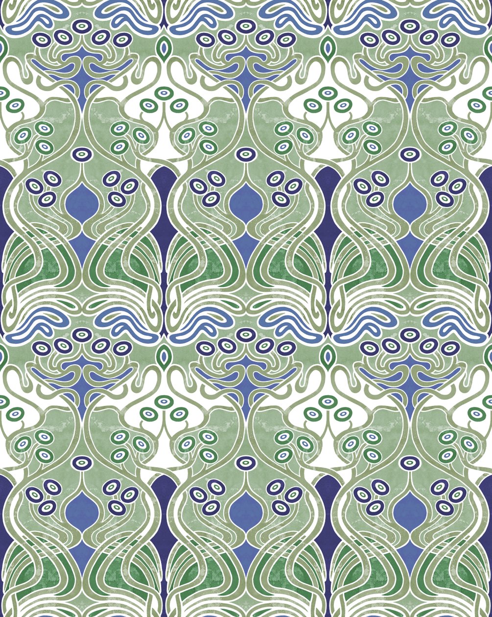 Beauclair Pale Green,2018 (blandteknik digital) av David Newton