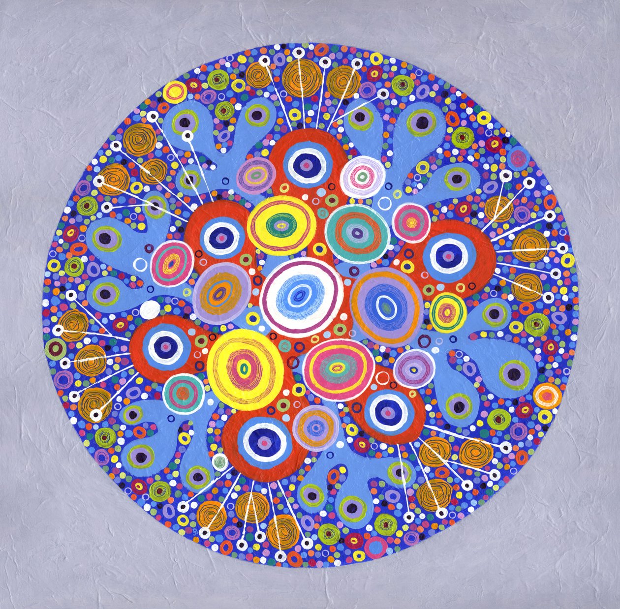 Mandala 1, 2016 (akryl på duk) av David Newton