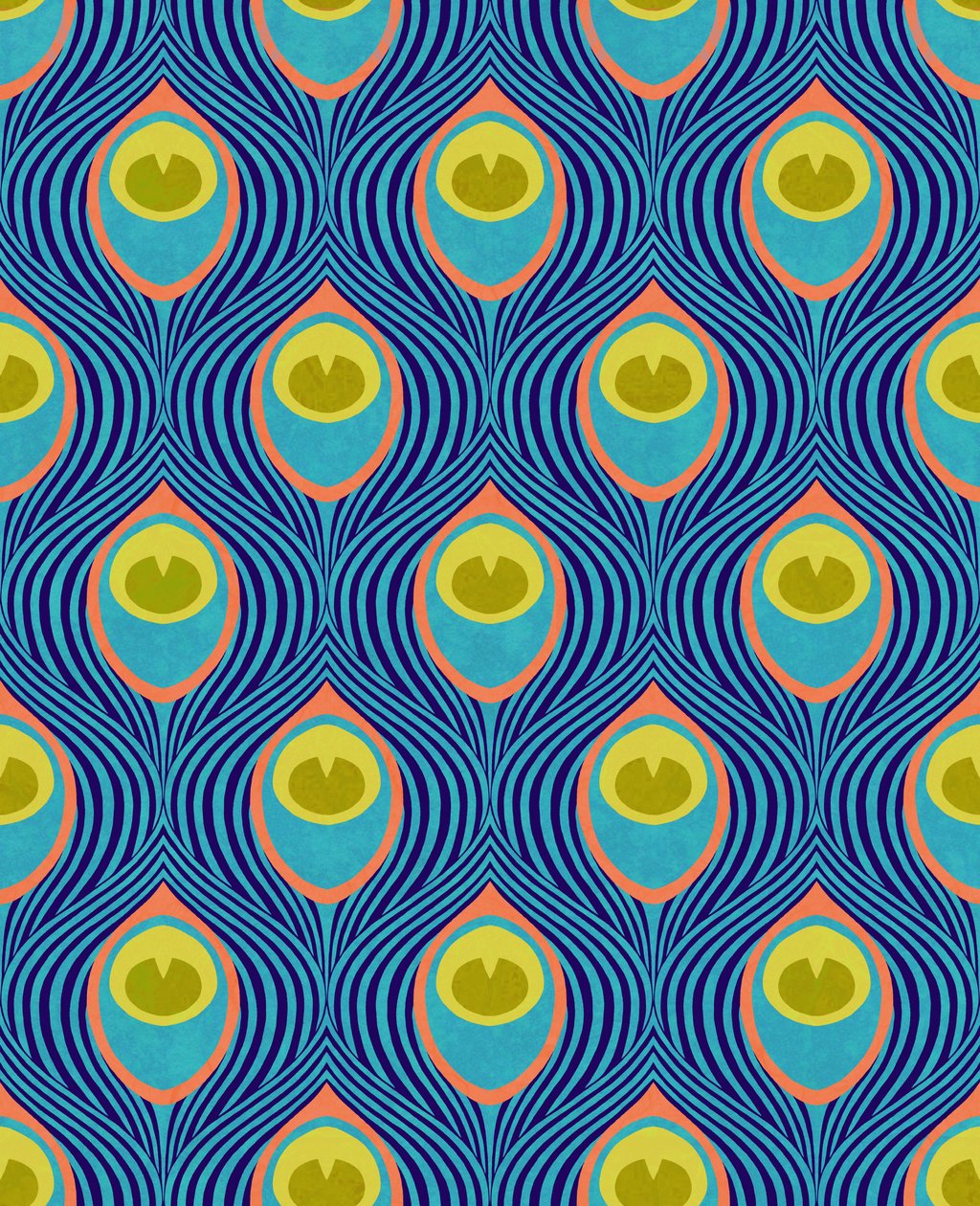 Peacock Cyan, 2019 (blandteknik, digital) av David Newton