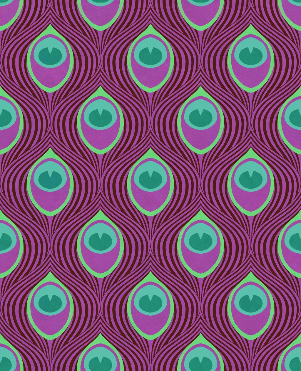 Peacock Magenta, 2019 (blandteknik, digital) av David Newton