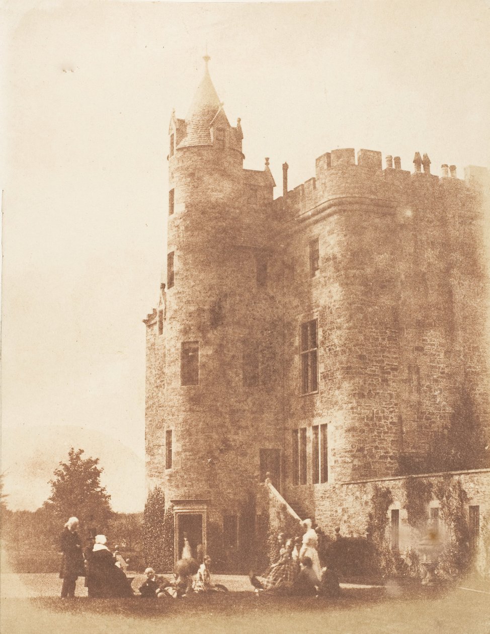 Bonaly Towers, 1843-47. Skapare: David Octavius Hill, Robert Adamson, Hill & Adamson. av Hill and Adamson