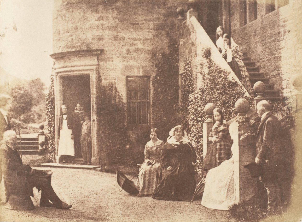 Bonaly Towers. Lord Cockburns hem, 1843-47. Skapare: David Octavius Hill, Robert Adamson, Hill & Adamson. av Hill and Adamson