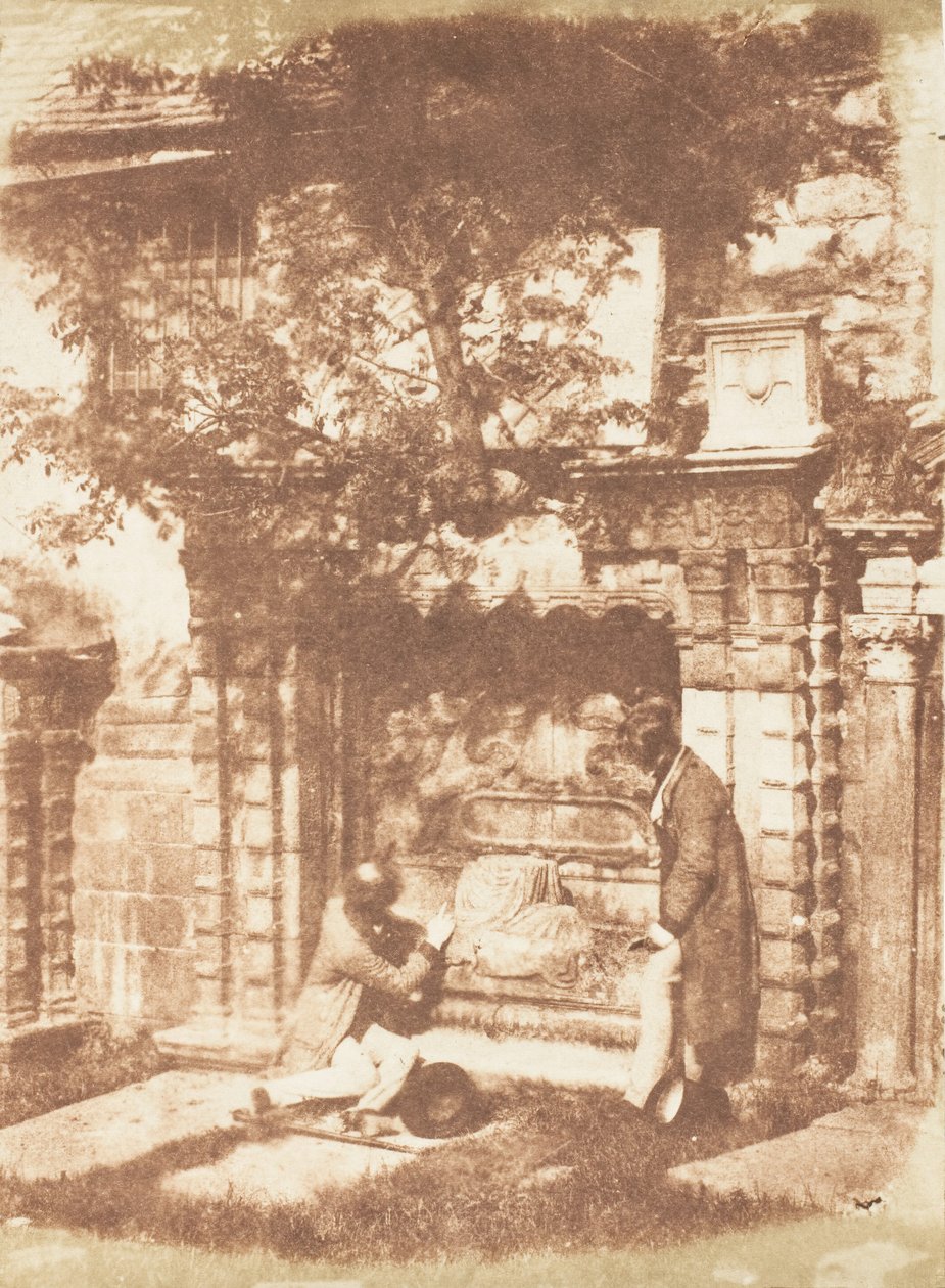 Edinburgh. Gråbrödernas kyrkogård, 1843-47. Skapare: David Octavius Hill, Robert Adamson, Hill & Adamson. av Hill and Adamson