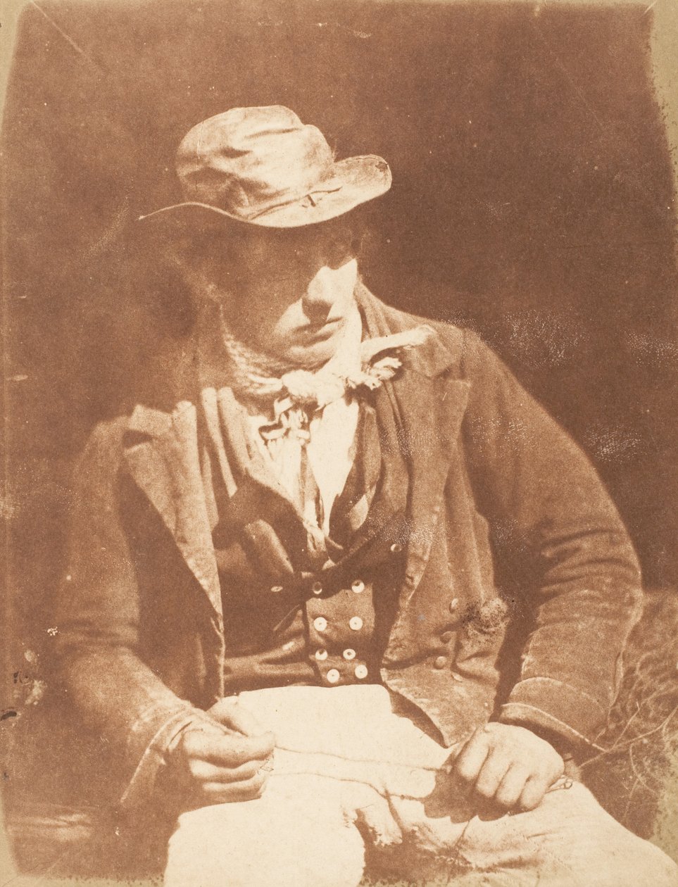 Newhaven Fisherman, 1843-47. Skapare: David Octavius Hill, Robert Adamson, Hill & Adamson. av Hill and Adamson