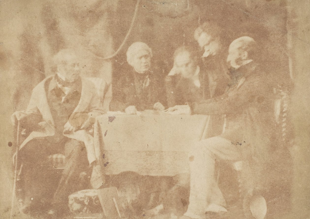 Sir David Brewster, Earle Monteith, Dr. Welsh & Two Others, 1843-47. Skapare: David Octavius Hill, Robert Adamson, Hill & Adamson. av Hill and Adamson