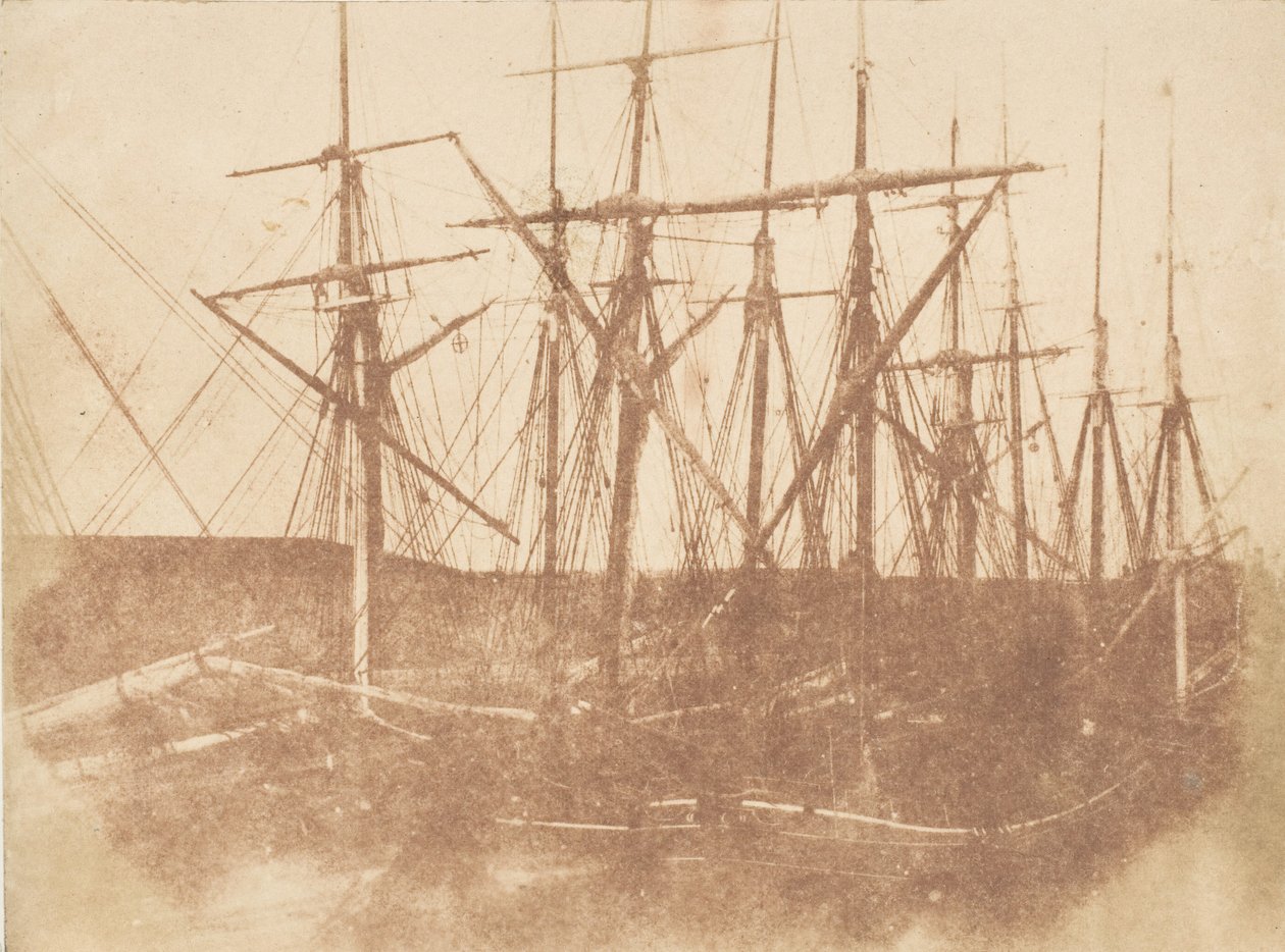 St Andrews. Skepp i hamnen, 1843-47. Skapare: David Octavius Hill, Robert Adamson, Hill & Adamson. av Hill and Adamson