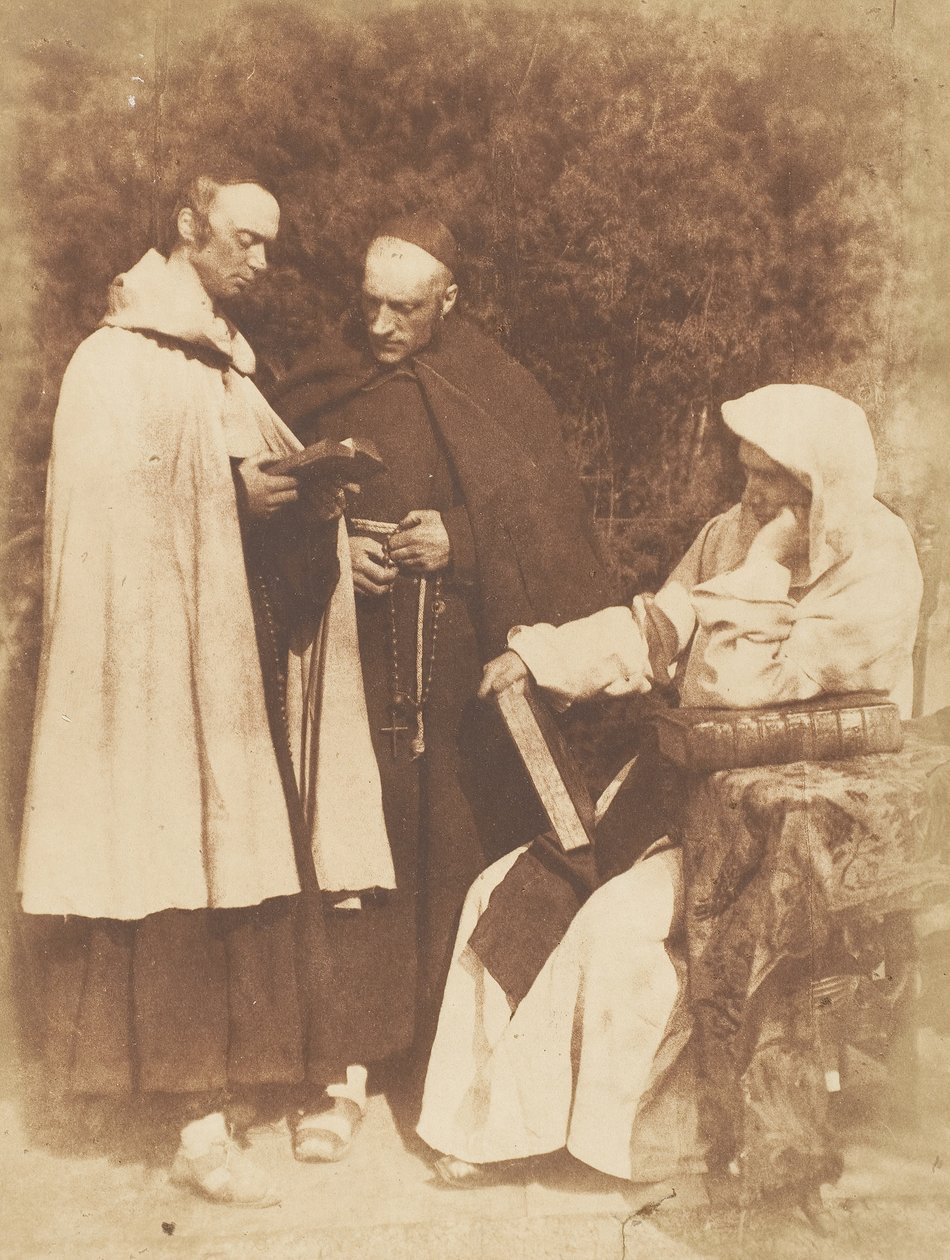 William Borthwick Johnstone, William Leighton Leitch och David Scott som The Monks of K..., 1843-47. Skapare: David Octavius Hill, Robert Adamson, Hill & Adamson. av Hill and Adamson