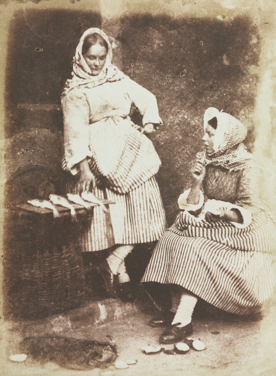 Newhaven Fishwives, Jeanie Wilson och Annie Linton, 1845. av David Octavius Hill