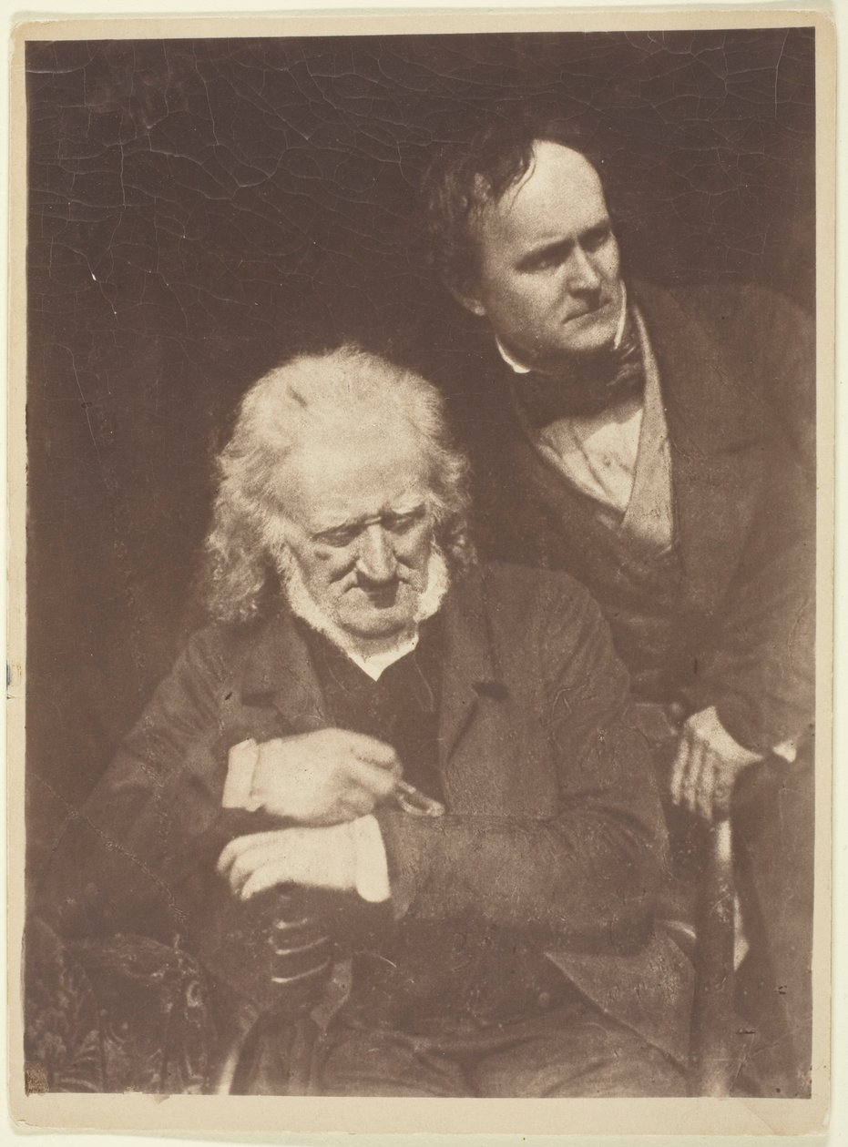 Porträtt av två män (John Henning och Alexander Handyside Ritchie) av David Octavius Hill