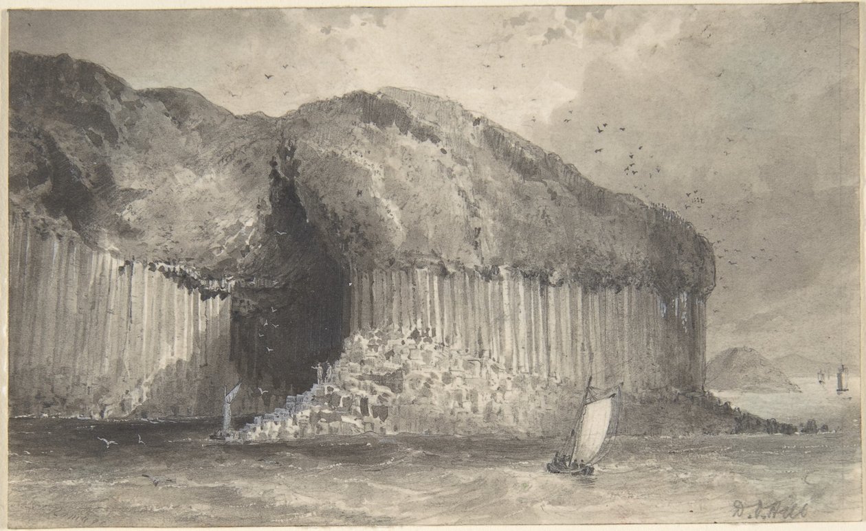 Vy över Fingals grotta av David Octavius Hill