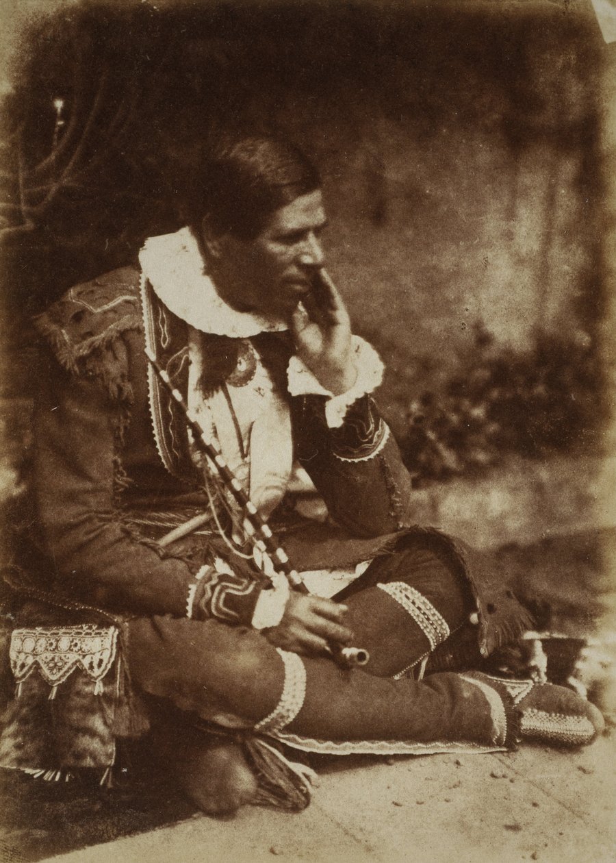 Pastor Peter Jones eller Kahkewaquonaby, 1802 - 1856. Indisk hövding och missionär i Kanada av David Octavius Hill and Robert Adamson