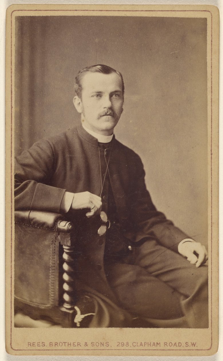 [Oidentifierad man med mustasch, sittande] av David Rees and Brother and Son